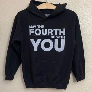 Star Wars May The Fourth Be With You Hoodie Youth Black Graphic